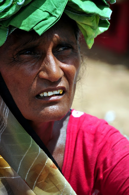 portrait indian tribal woman women girl tarnetar gujarat fair festival colourful face