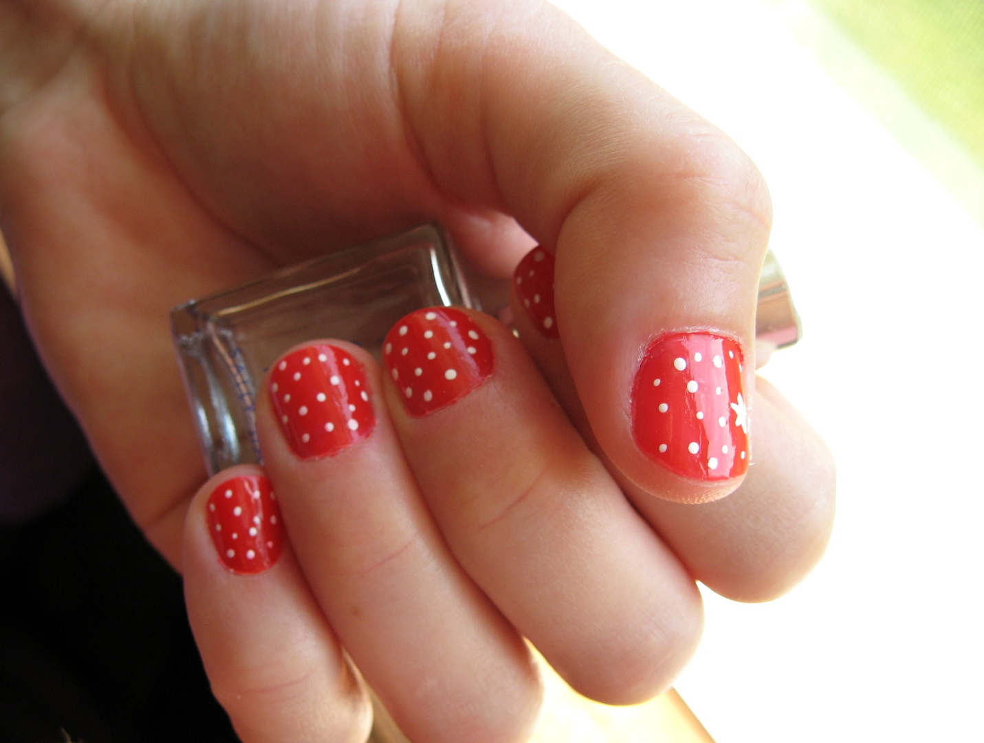 Red and White Acrylic Nail Designs