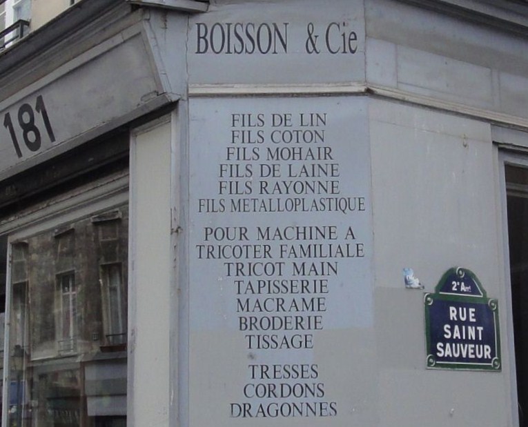 CommercesImmarcescibles Ets Boisson rue Saint Denis Paris