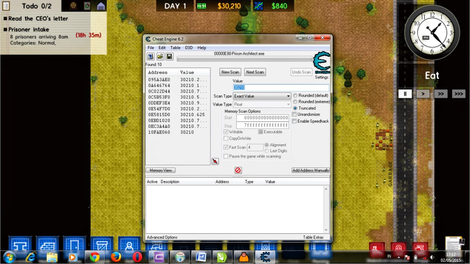 Duniaku Cheat prison architect dengan menggunakan cheat engine