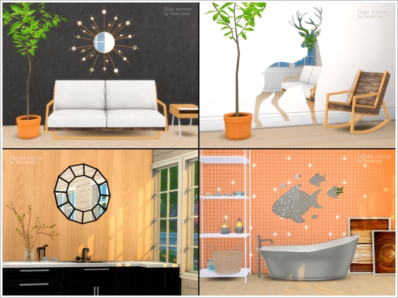 Sims 4 CC's The Best Set of mirrors by Severinka