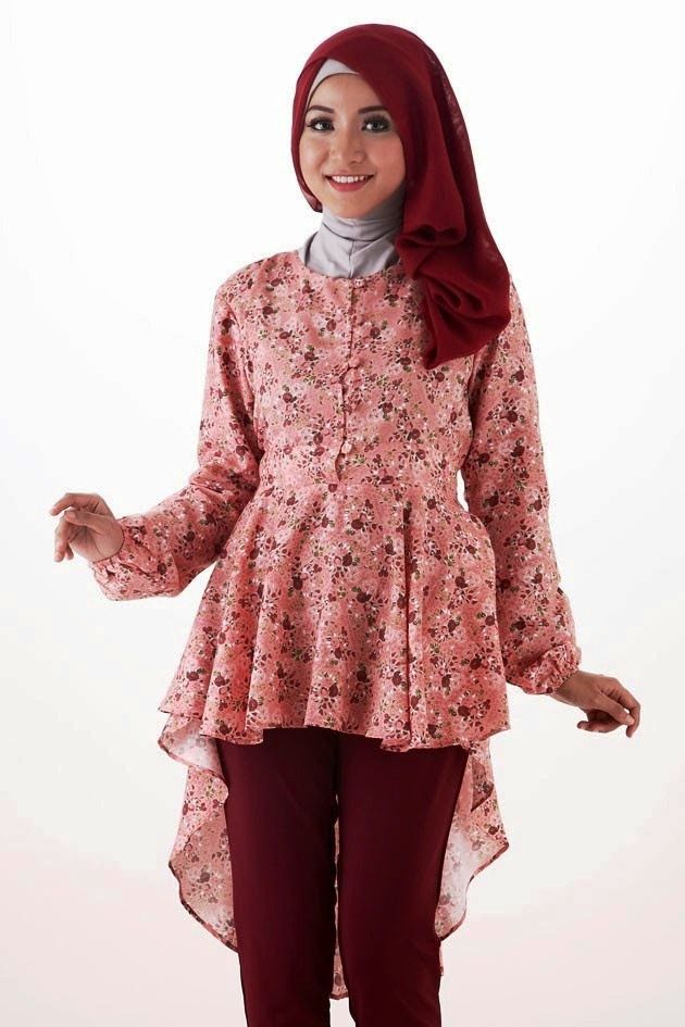  40 model  baju  batik remaja  putri muslim lengan  panjang  