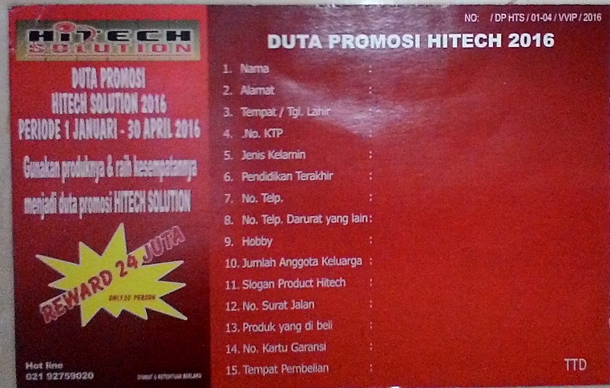 Waspada Selalu Penipuan Duta Promosi