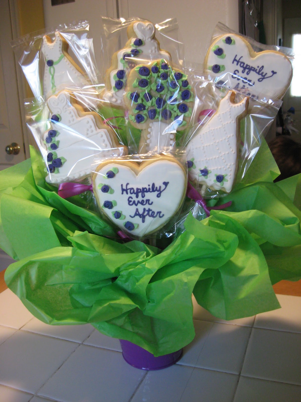 Cookies in the Cupboard Bridal Shower Cookie Bouquet