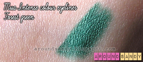 MUA - Intense Colour Eyeliners forest green review swatches opinión