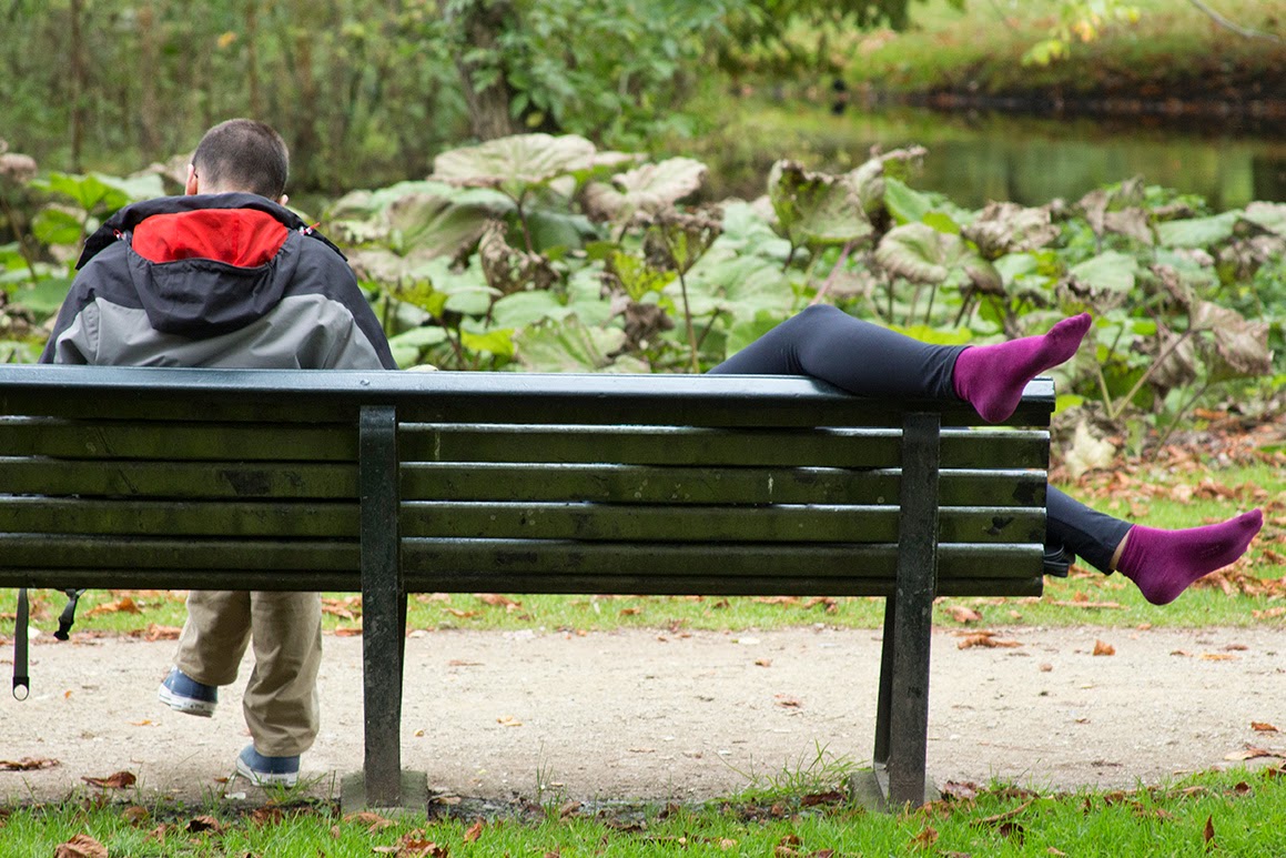 couple on park bench