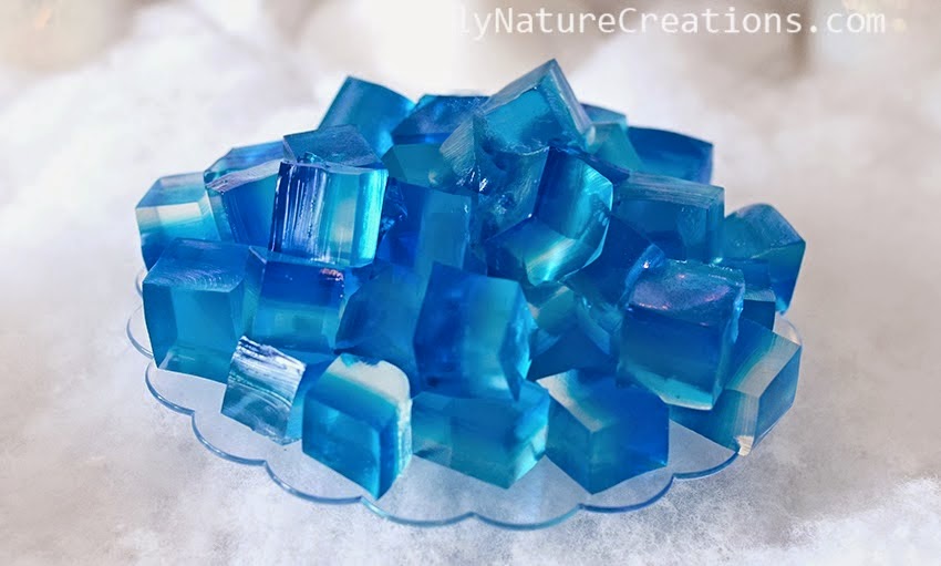 Gelatina em cubos azul Festa frozen