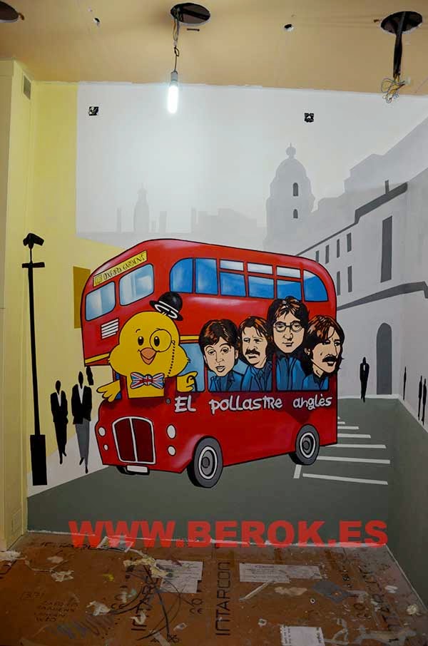 Graffiti caricaturas the Beatles