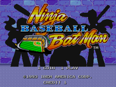街機：棒球殺手－野球格鬥(Ninja Baseball Batman)，經典的棒球動作闖關遊戲！