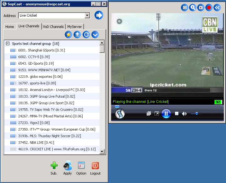 sopcast player sopcast player