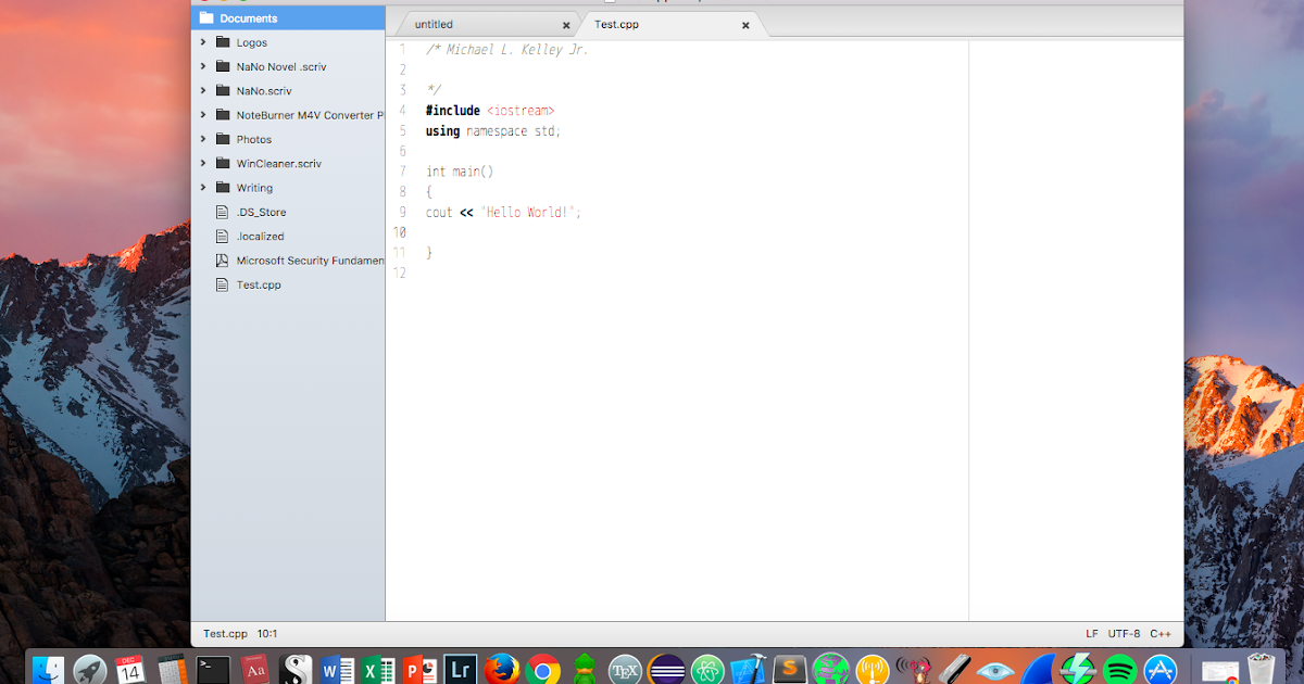 A Bit Of A Byte Programming In C C Within The Atom Text Editor Mac OS 