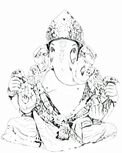 Stock Pictures: Ganpati or Ganesh sketches