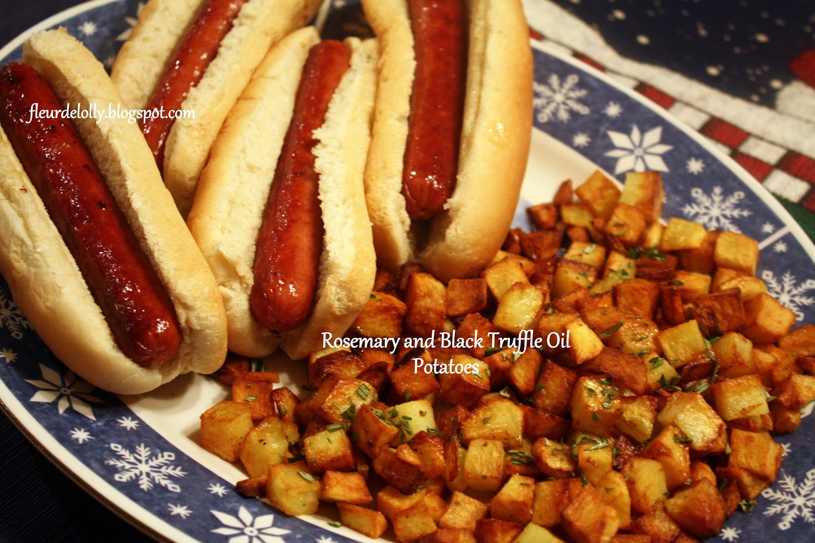 Fleur de Lolly Rosemary and Black Truffle Oil Potatoes
