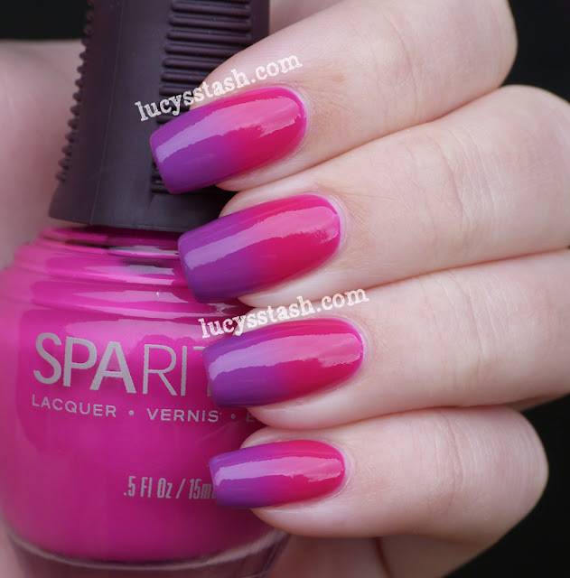 SpaRitual Color Trip and Illume gradiend manicure