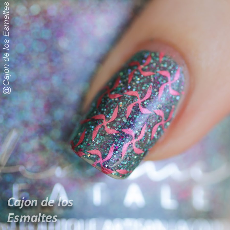 Estampado de uñas con diseños geométricos - Placa JQ-L01