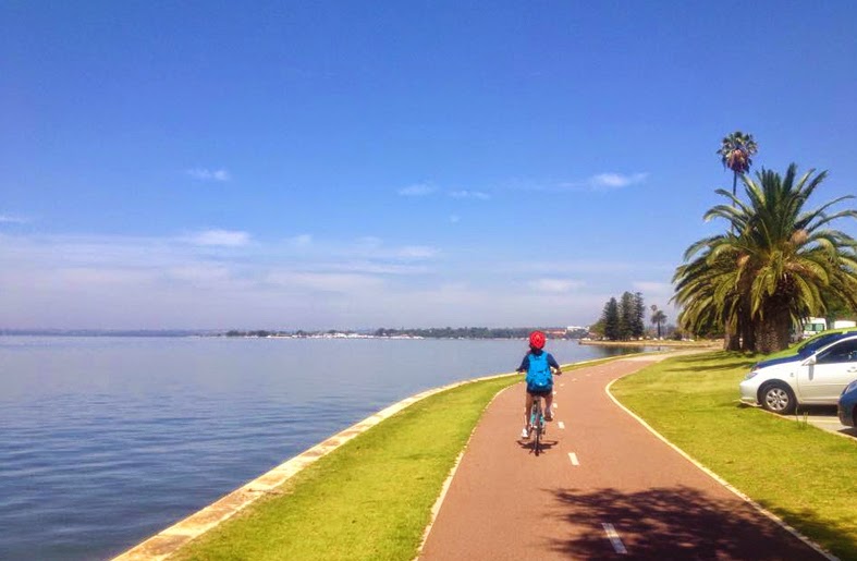 Day Cycling Along Swan River