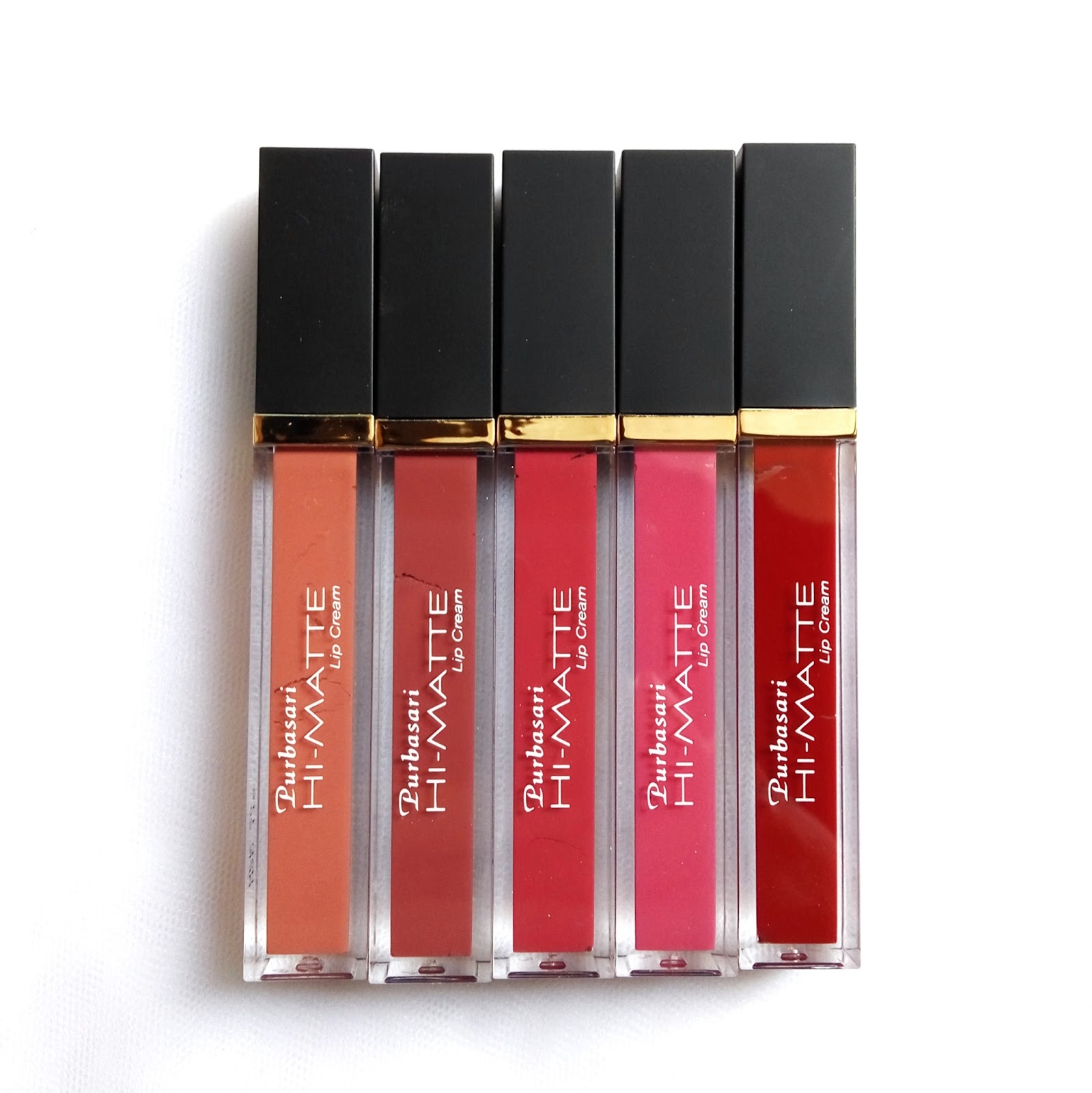 Purbasari Hi-Matte Lip Cream - all shade Review - DaretoChange by
