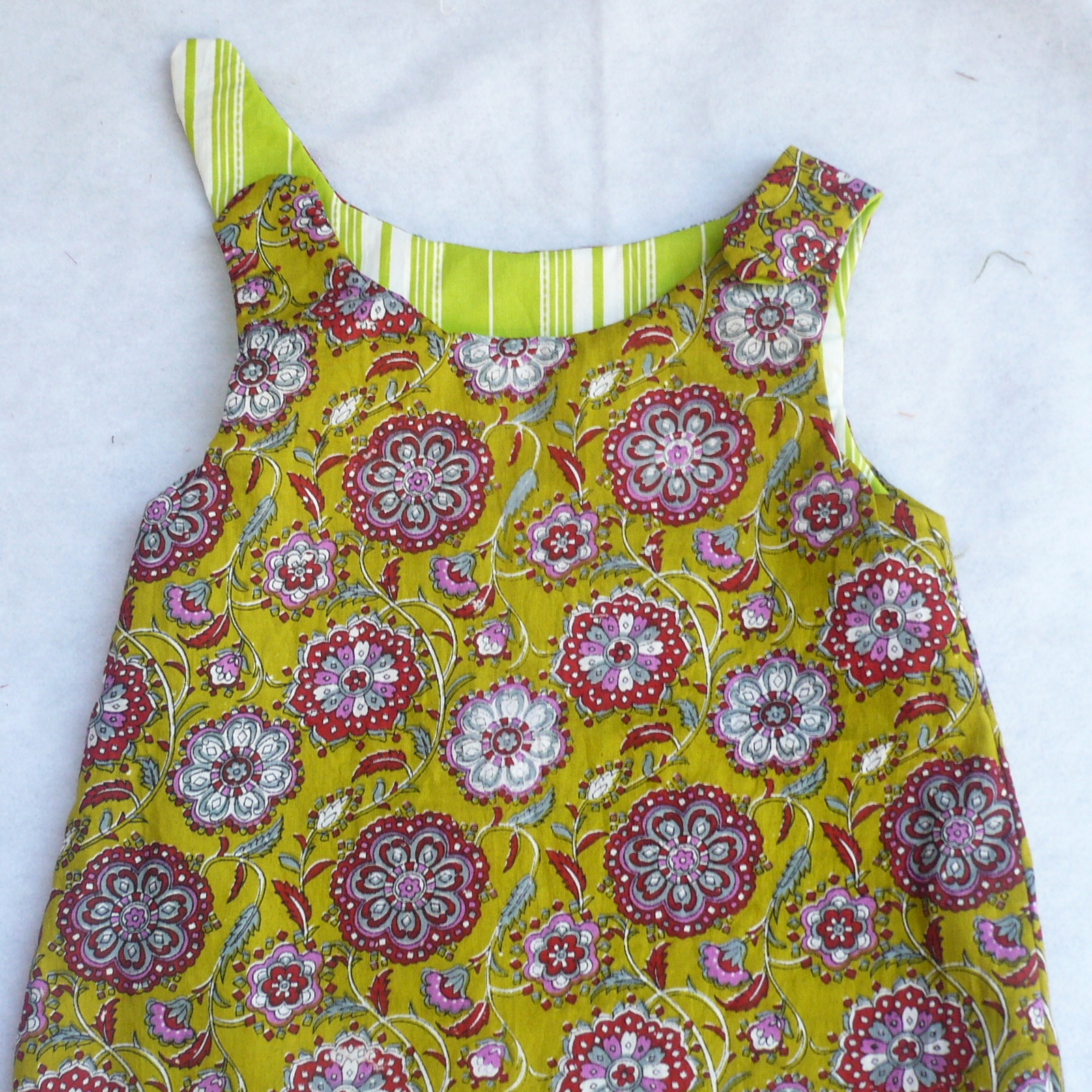 turning out a reversible dress