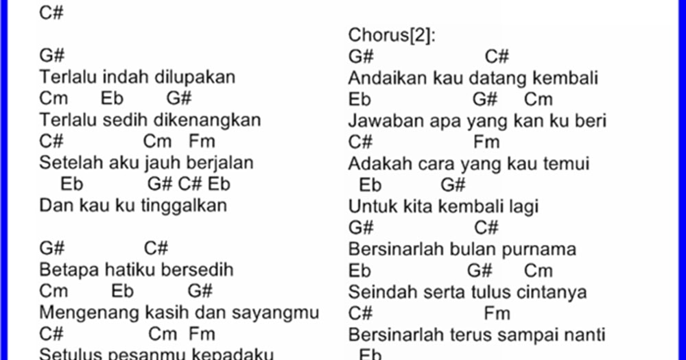 Chord Noah Andaikan Kau Datang Kembali