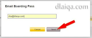 kirim Boarding Pass ke email