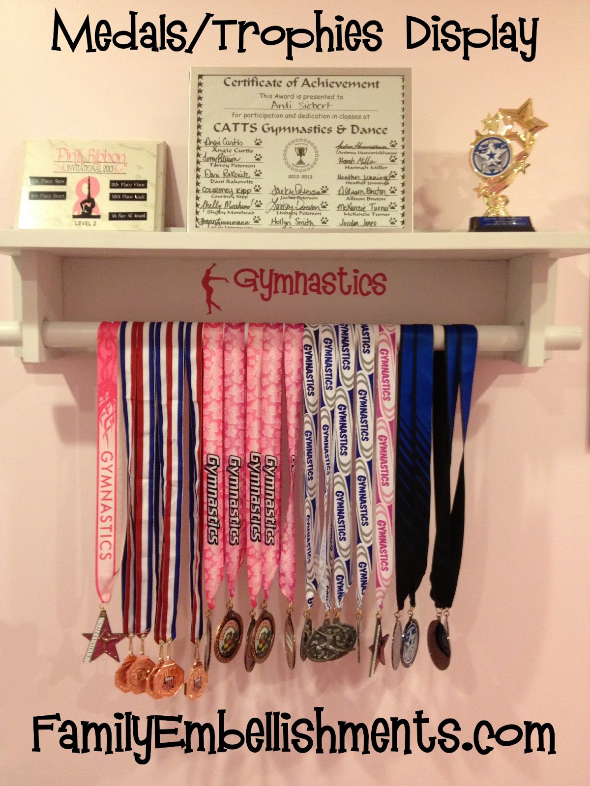 Family Embellishments Gymnastic Medals/Trophies Display