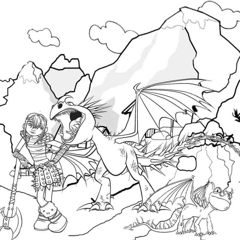 How To Train Your Dragon Coloring Pages For Kids To Print ...