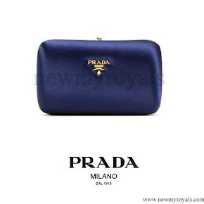 Crown Princess Mary carried Prada Small Satin Box Clutch