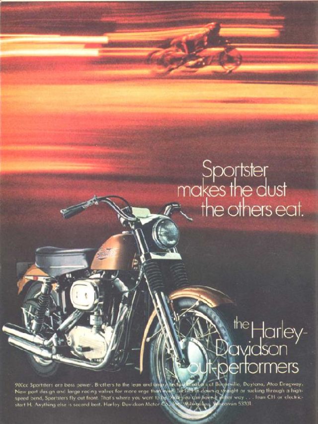 Harley Davidson Motorcycle 1978 Magazine Advert #1618 