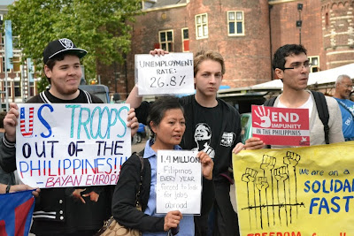 Thomas Van Beersum Protesting Filipino Rights in the Netherlands