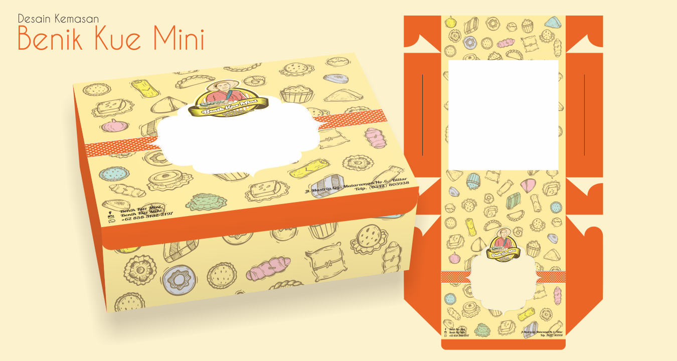 Desain Kemasan Benik Kue Mini Portfolio Jago Desain - Desain kemasan