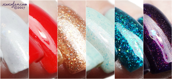 xoxoJen's swatch collage of Envy Mermaid At Sea collection