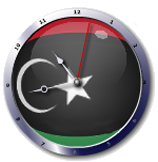 علم ليبيا  Libya Flag clock