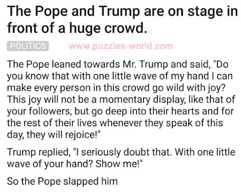 Pope and Trump joke