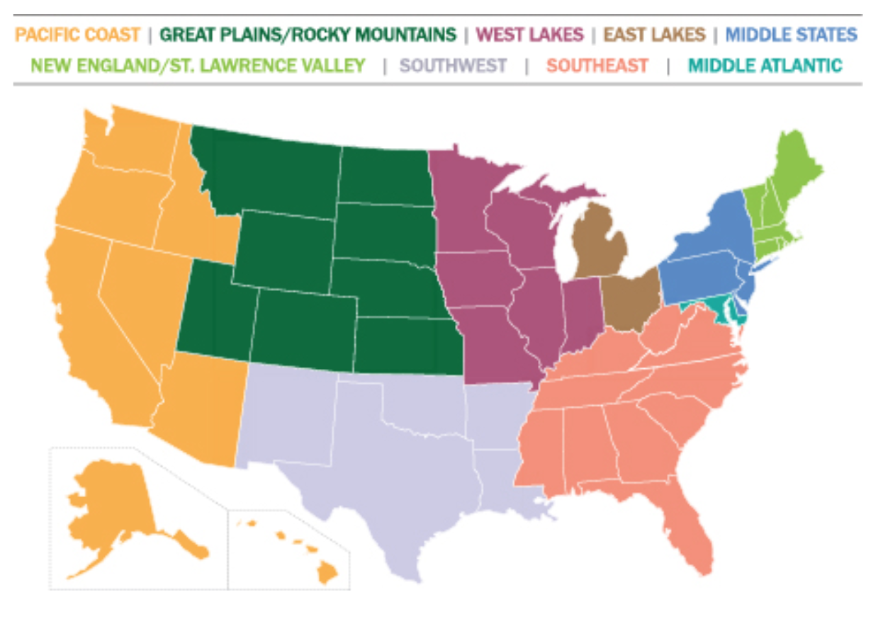 Environmental Geography Professional Regions