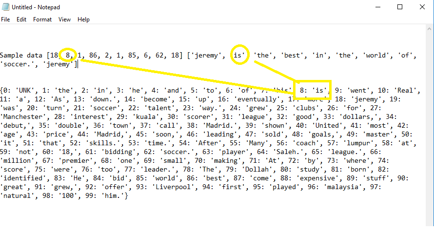 walk through word2vec python tensorflow basic