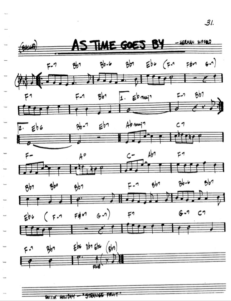 Herman As Time Goes By Partituras para Armonica