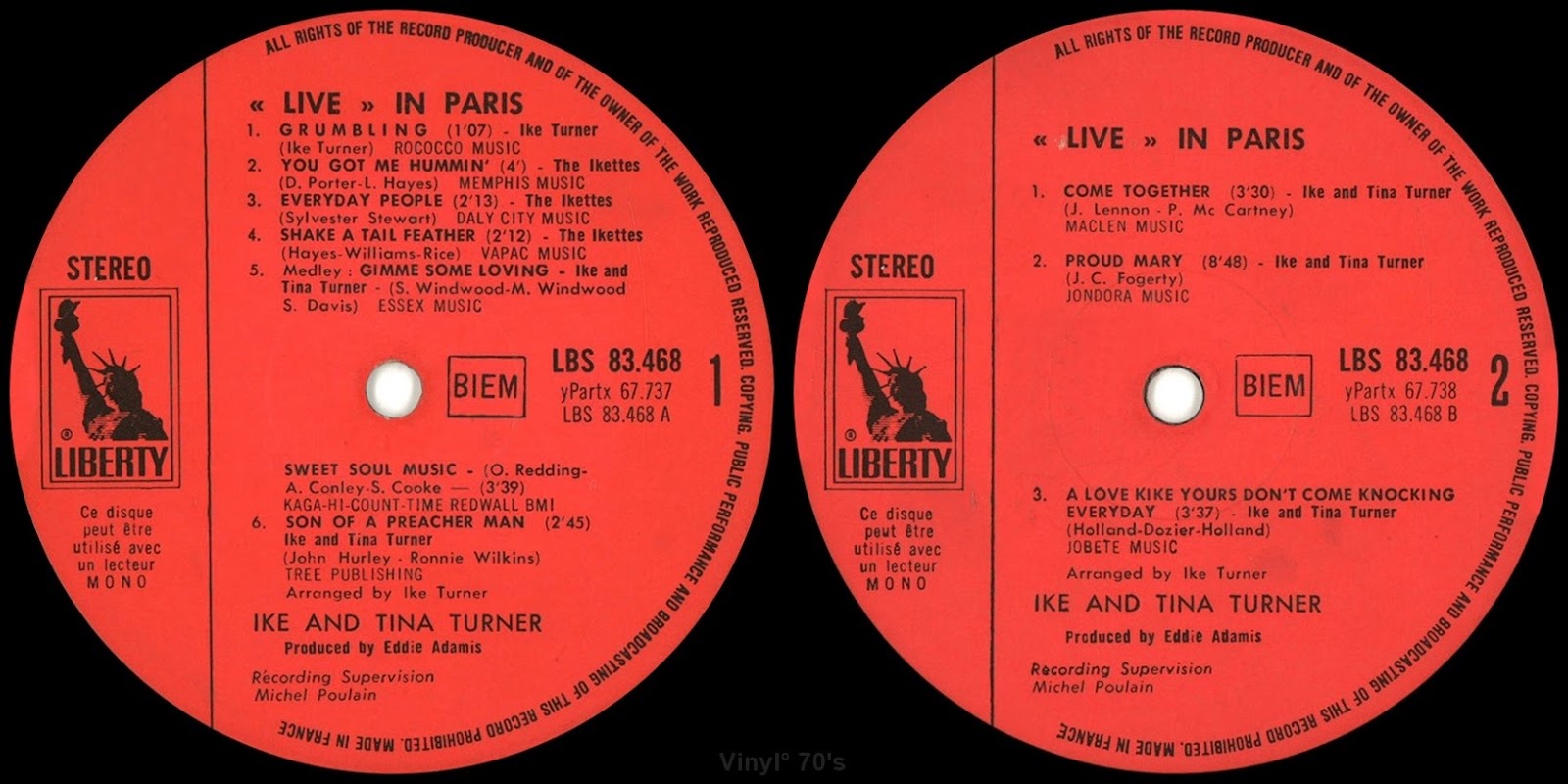 Ike And Tina Turner Live In Paris Olympia 1971 1971 Live In Paris. Olympia 1971 - Ike & Tina Turner - Rockronología