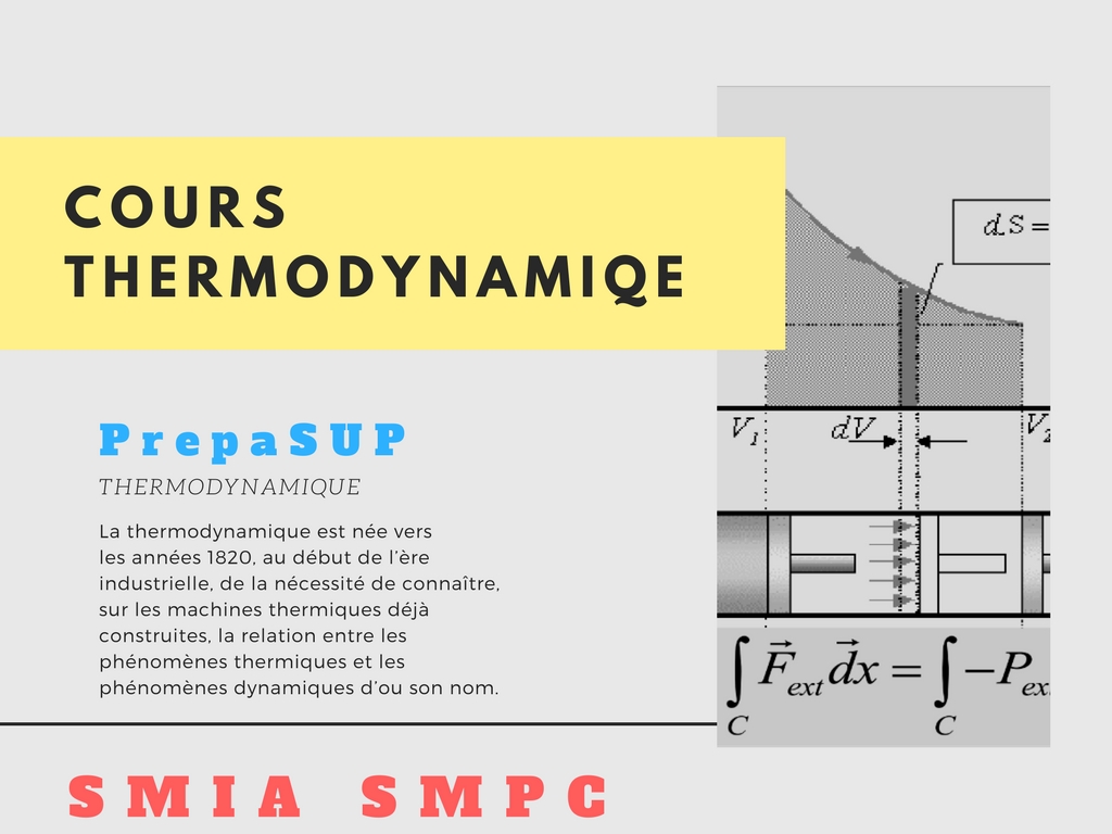 COURS DE THERMODYNAMIQUE S1 SMPC PDF