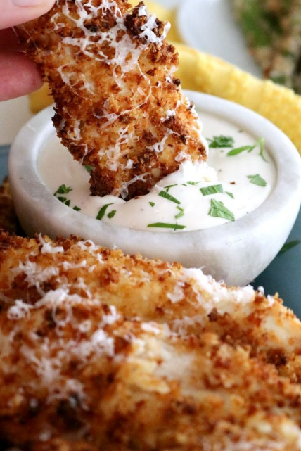 AIR FRYER GARLIC PARMESAN CHICKEN TENDERS AIR FRYER GARLIC PARMESAN CHICKEN TENDERS