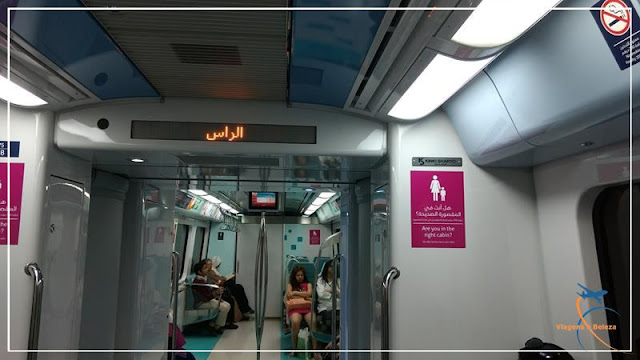 Vagões exclusivos para mulheres no metrô de Dubai