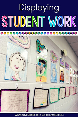 Displaying Student Work It is so important that students have a place to display their work for others. Command hooks and binder clips work in even the trickiest of locations!