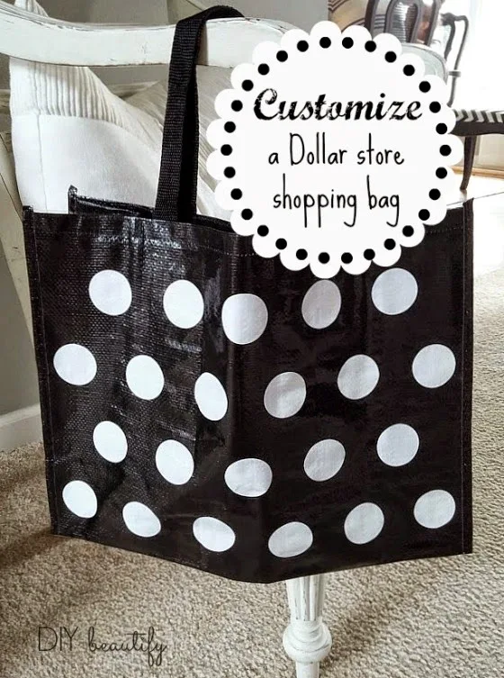 Customize a dollar store bag DIY beautify blog