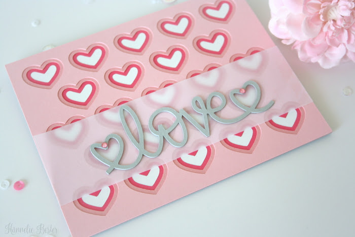 Hearts, love, silhouette cameo , handmade card