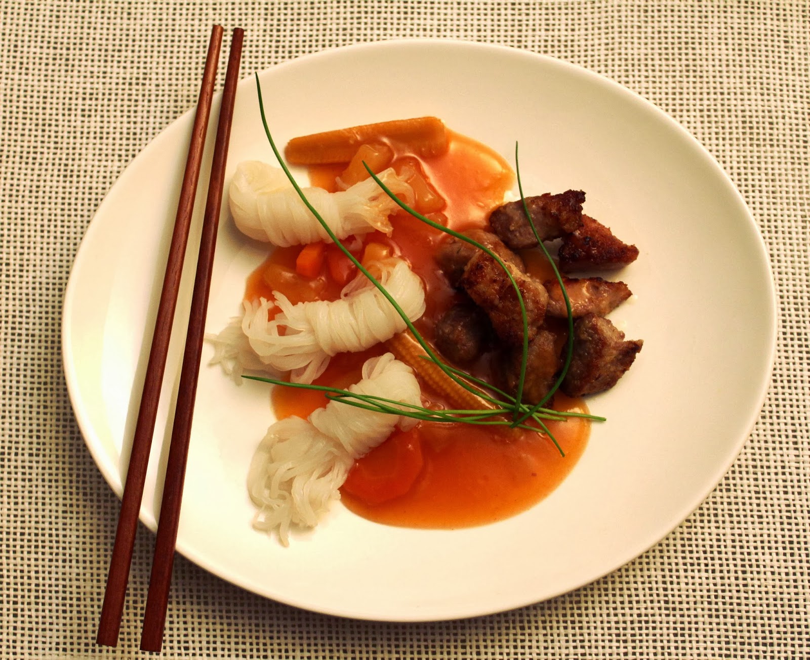 Amor&amp;Kartoffelsack: Schweinefleisch süßsauer mit Shirataki-Nudeln ...