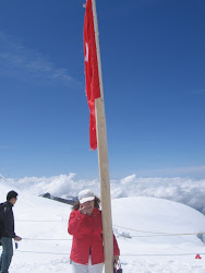 Holding onto the Swiss Flag