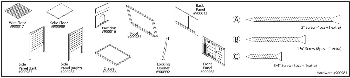 All Living Things Rabbit Hutch Assembly Instructions