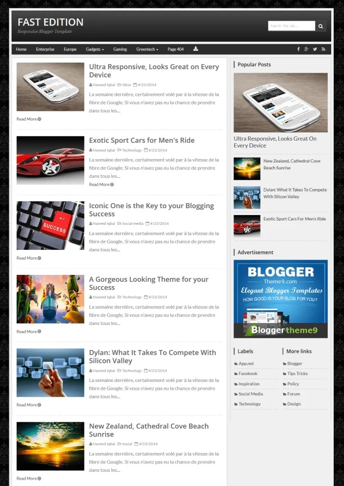 Fast Edition Fast Loading Blogger Templates Fast Edition Fast Loading Blogger Templates