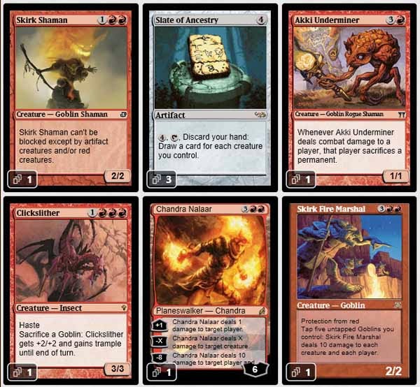 Magic the Gathering Adventures [Legacy] Red Devotion Goblin Deck