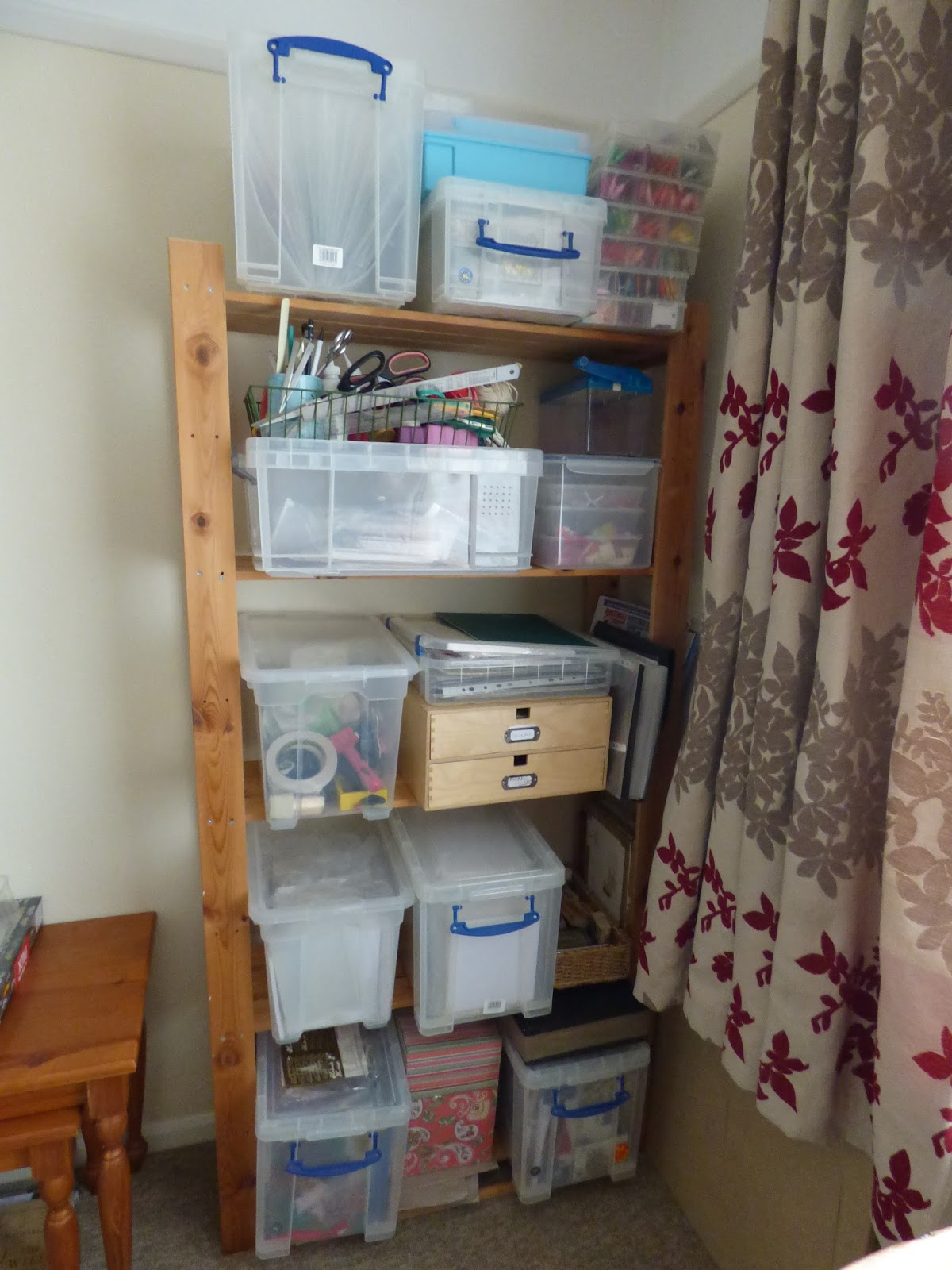 A Quiet Life in Suffolk The Tidy Craft Shelves