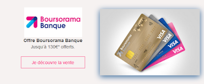 Gagnez 130 € pour l’ouverture d’un compte Boursorama Banque via un parrain
